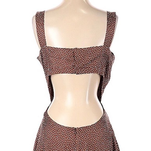 Cult Gaia Women's Brown Faye Silk Darted Dress Small HOST PICK❣️ - Picture 6 of 16
